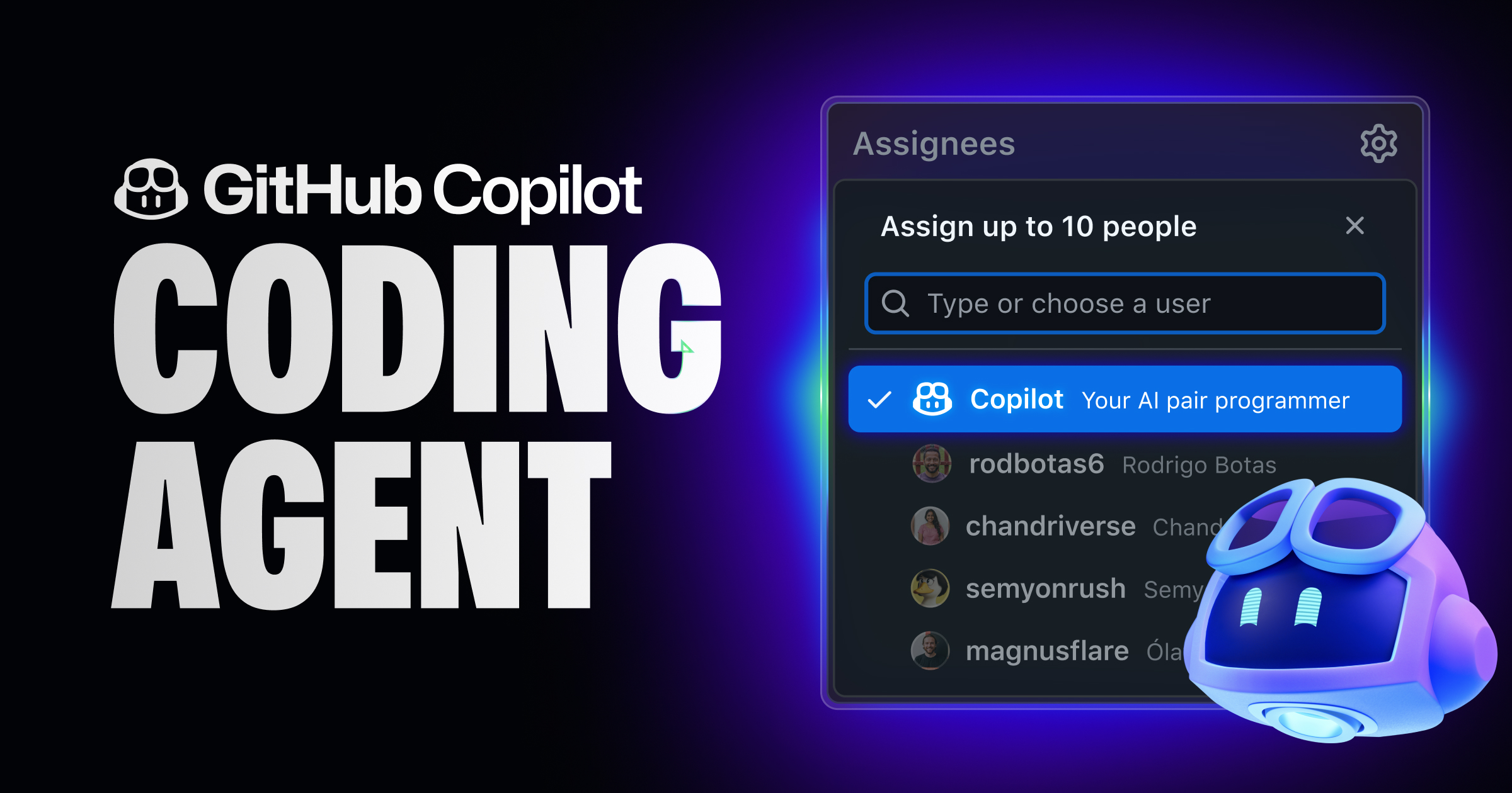 GitHub Copilot Coding Agent hero.